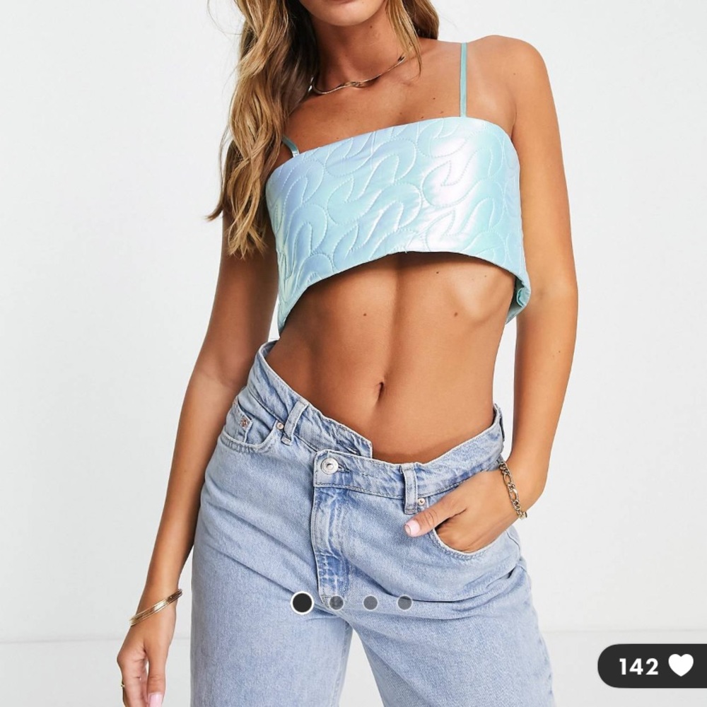 quilted metallic micro cami